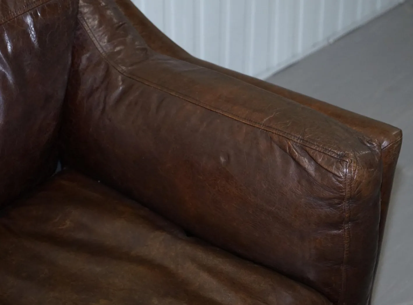 Braunes Vintage Ledersofa