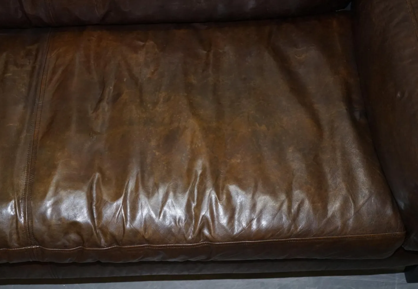 Braunes Vintage Ledersofa