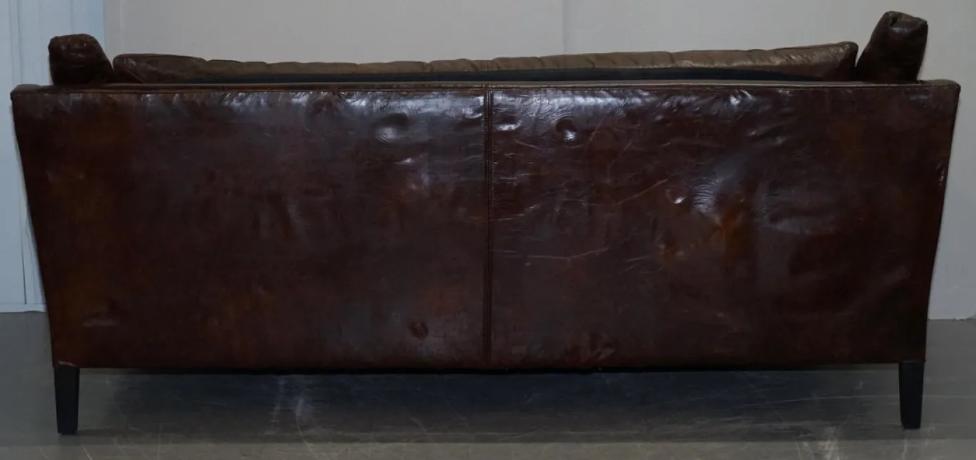 Braunes Vintage Ledersofa