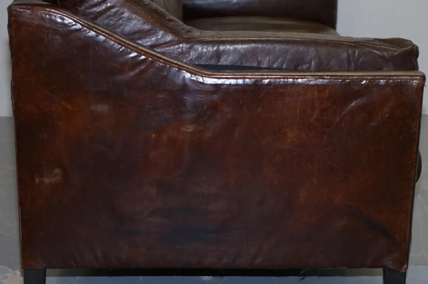 Braunes Vintage Ledersofa