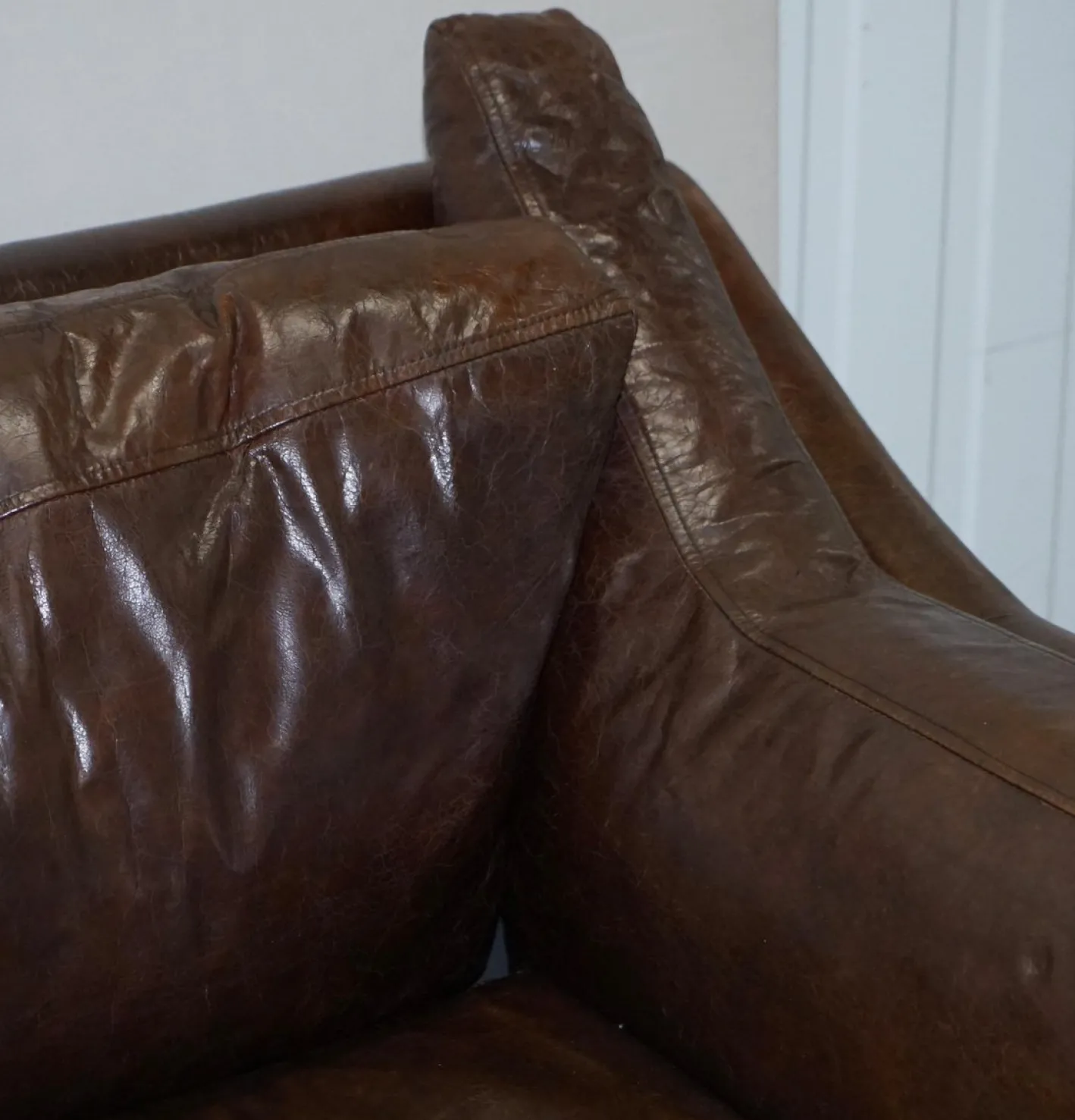 Braunes Vintage Ledersofa