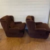 Braune Vintage Sitzmodule, 1970er, 3er Set