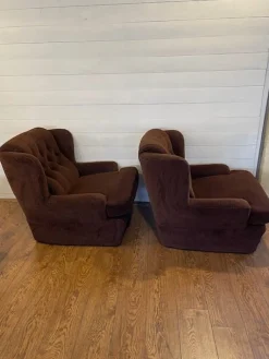 Braune Vintage Sitzmodule, 1970er, 3er Set