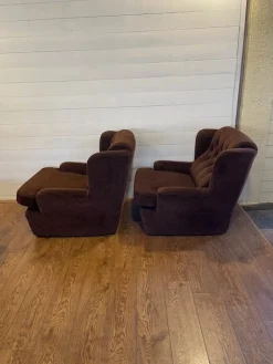 Braune Vintage Sitzmodule, 1970er, 3er Set