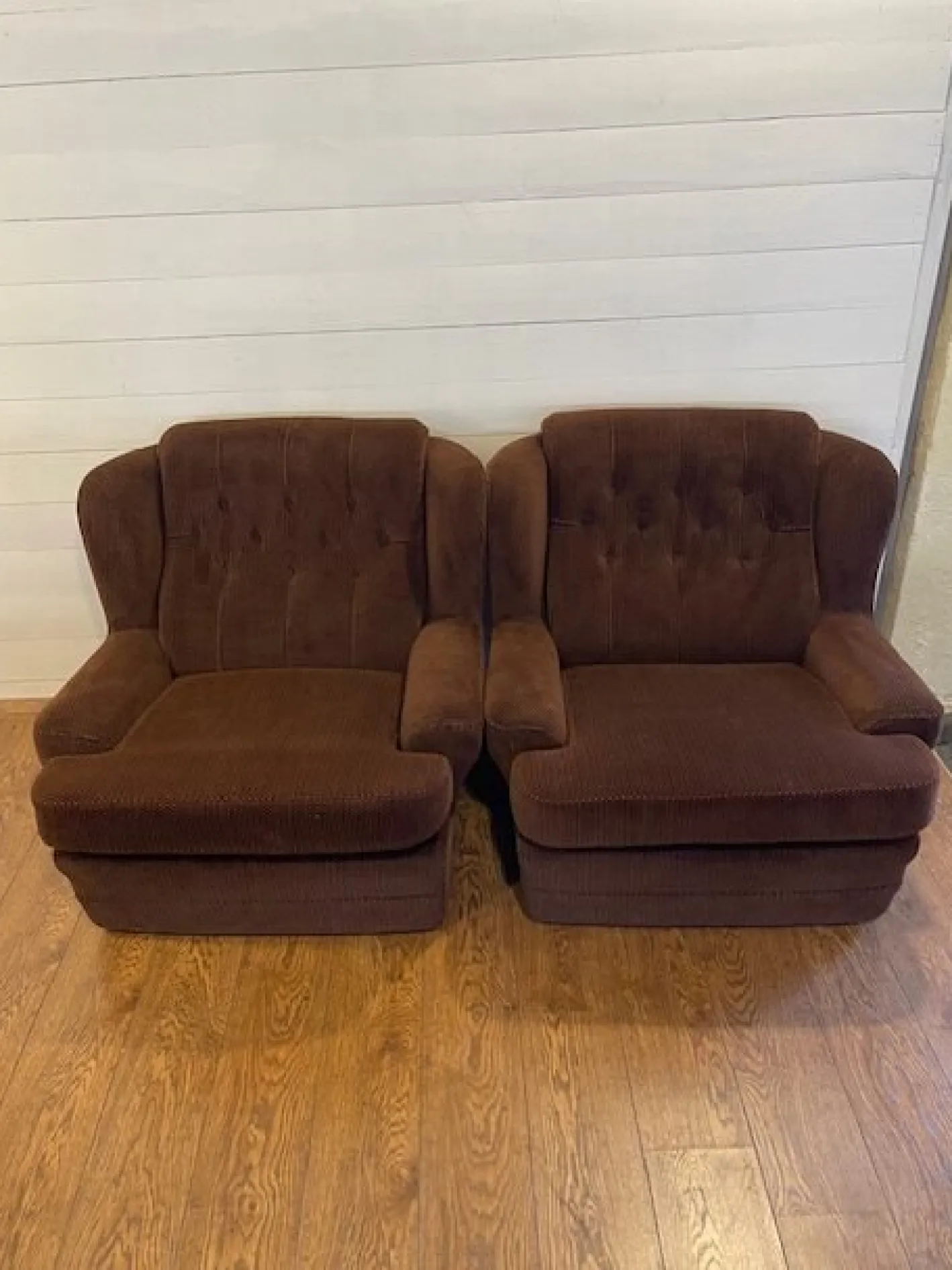 Braune Vintage Sitzmodule, 1970er, 3er Set