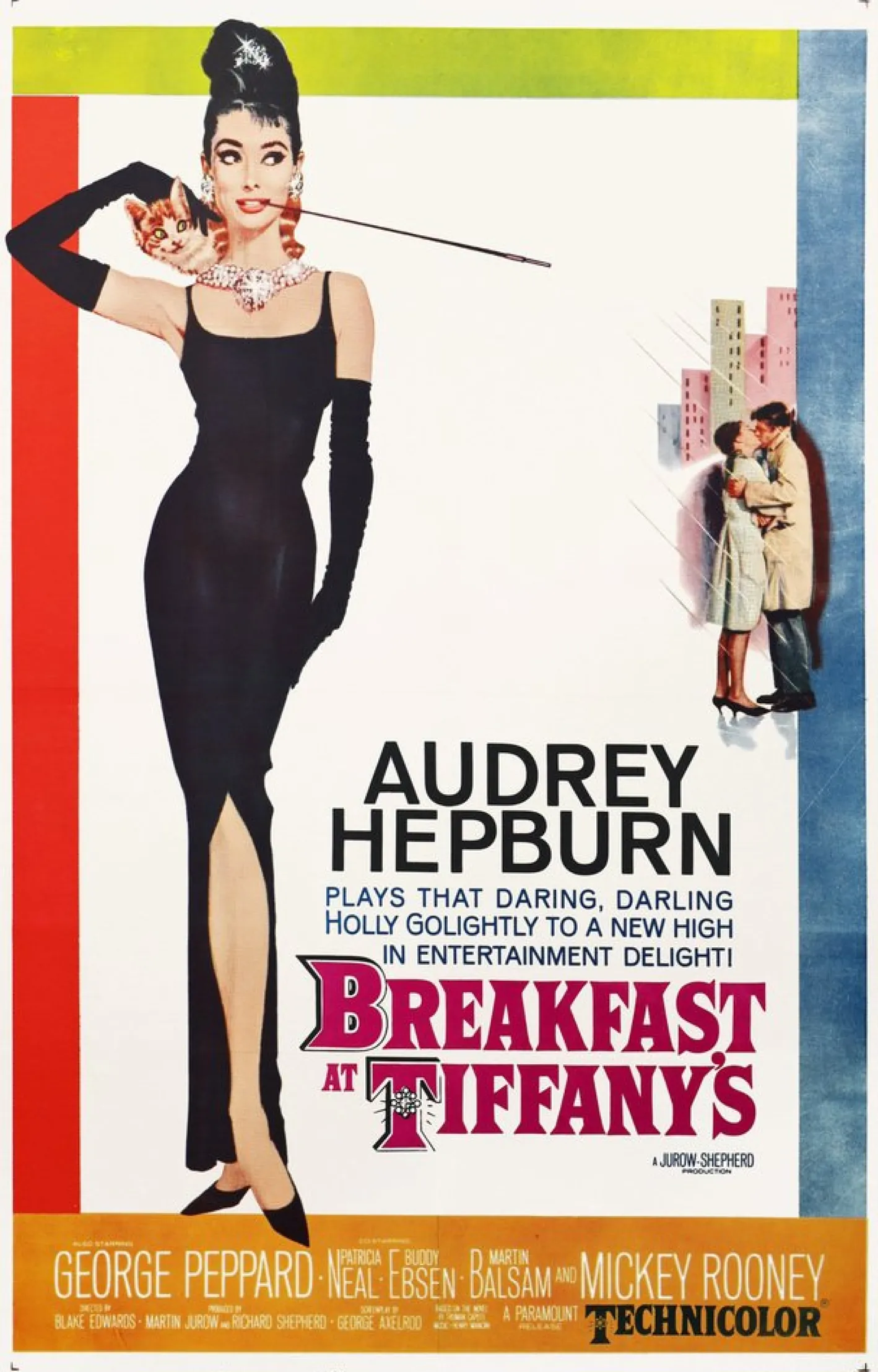 "Breakfast at Tiffany's" Original Vintage US One Sheet Movie Poster, 1961