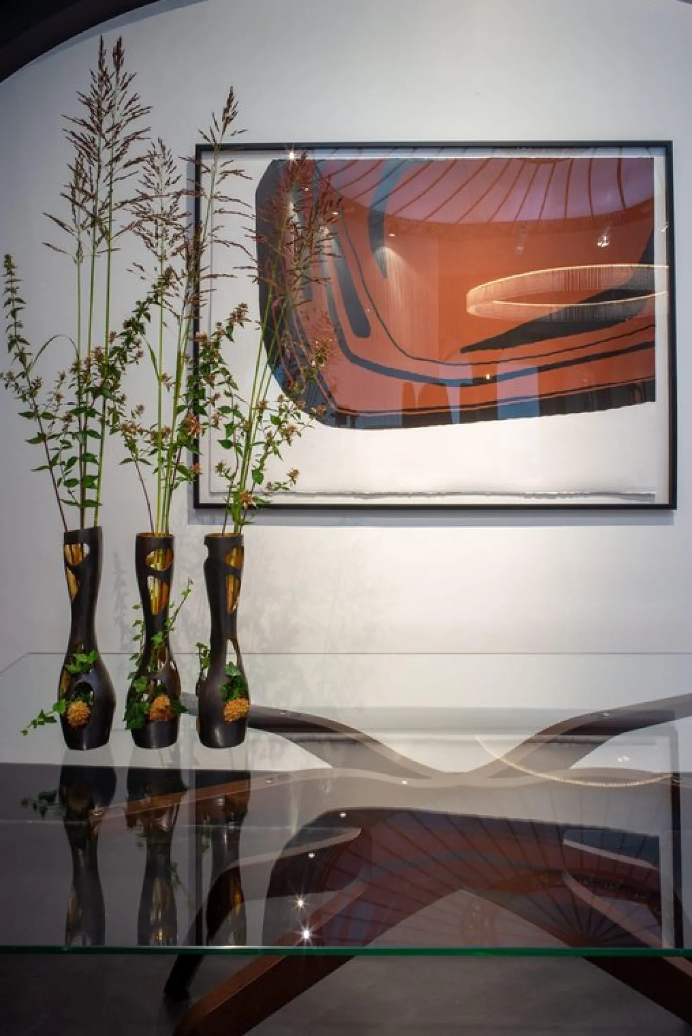Bronze Gold Leaf Vasen von Reda Amalou Design, 2er Set