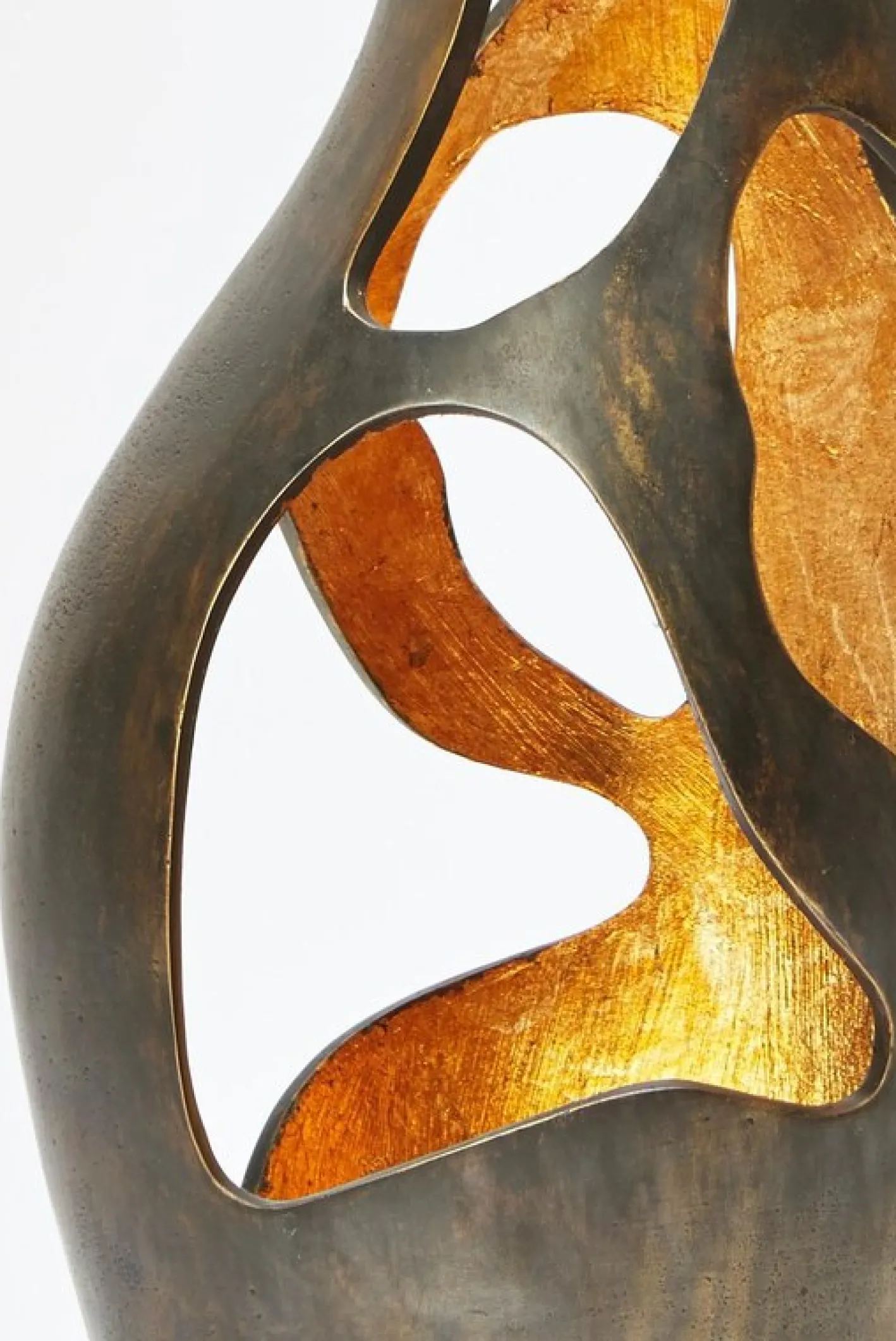 Bronze Gold Leaf Vasen von Reda Amalou Design, 2er Set