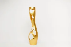 Bronze Gold Leaf Vasen von Reda Amalou Design, 2er Set