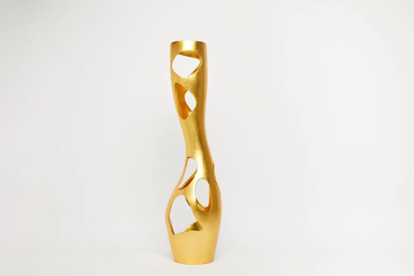 Bronze Gold Leaf Vasen von Reda Amalou Design, 2er Set