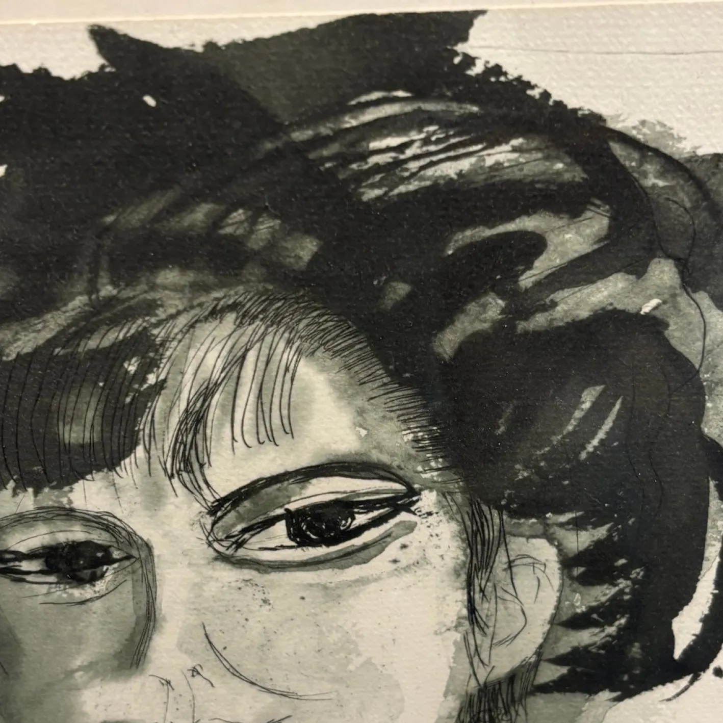 Bruno Cassinari, A Woman's Face, 1961, Aquarell