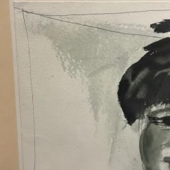 Bruno Cassinari, A Woman's Face, 1961, Aquarell