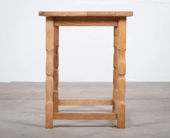 Brutalistischer dänischer Beistelltisch aus Eiche, 1970er