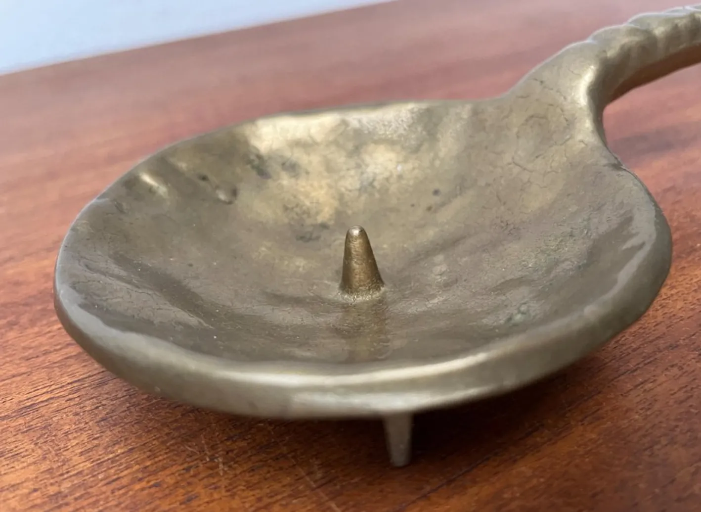 Brutalistischer Kerzenhalter aus Bronze, 1970er