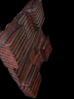 Brutalistischer Mid-Century Kerzenständer aus Holz, 1950er