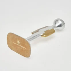 Brutalistischer spanischer Vintage Kerzenhalter aus Messing & Aluminium von David Marshall, 1970er