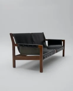 Brutalistisches kastilisches Sofa & Sessel, 1960er, 3er Set