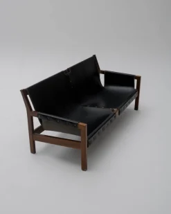 Brutalistisches kastilisches Sofa & Sessel, 1960er, 3er Set