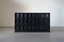Brutalistisches Schwarzes Sideboard von Frans Defour, Belgien, 1970er