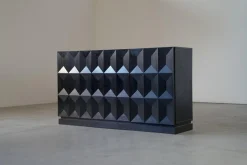 Brutalistisches Schwarzes Sideboard von Frans Defour, Belgien, 1970er