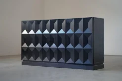 Brutalistisches Schwarzes Sideboard von Frans Defour, Belgien, 1970er