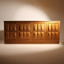 Brutalistisches Sideboard aus Eiche von Gerhard Bartels, 1970er