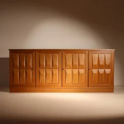 Brutalistisches Sideboard aus Eiche von Gerhard Bartels, 1970er