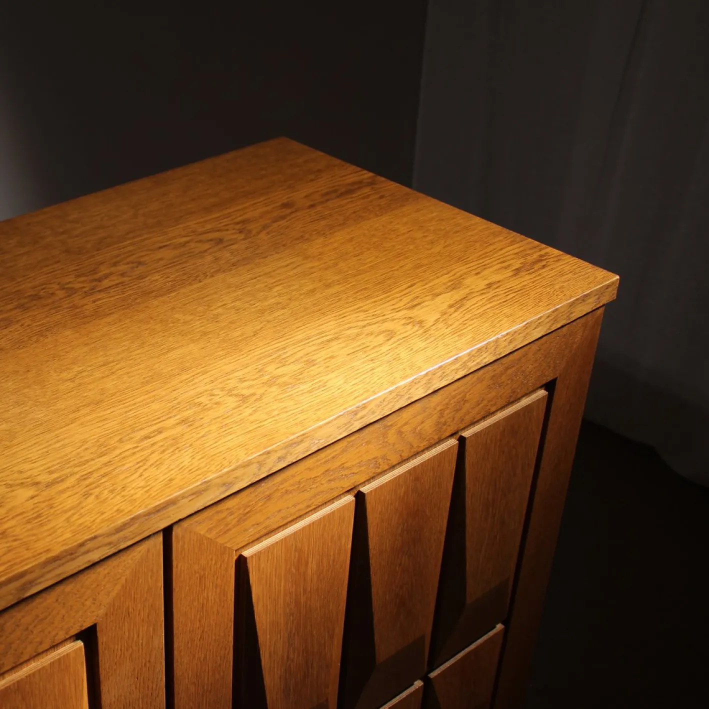 Brutalistisches Sideboard aus Eiche von Gerhard Bartels, 1970er