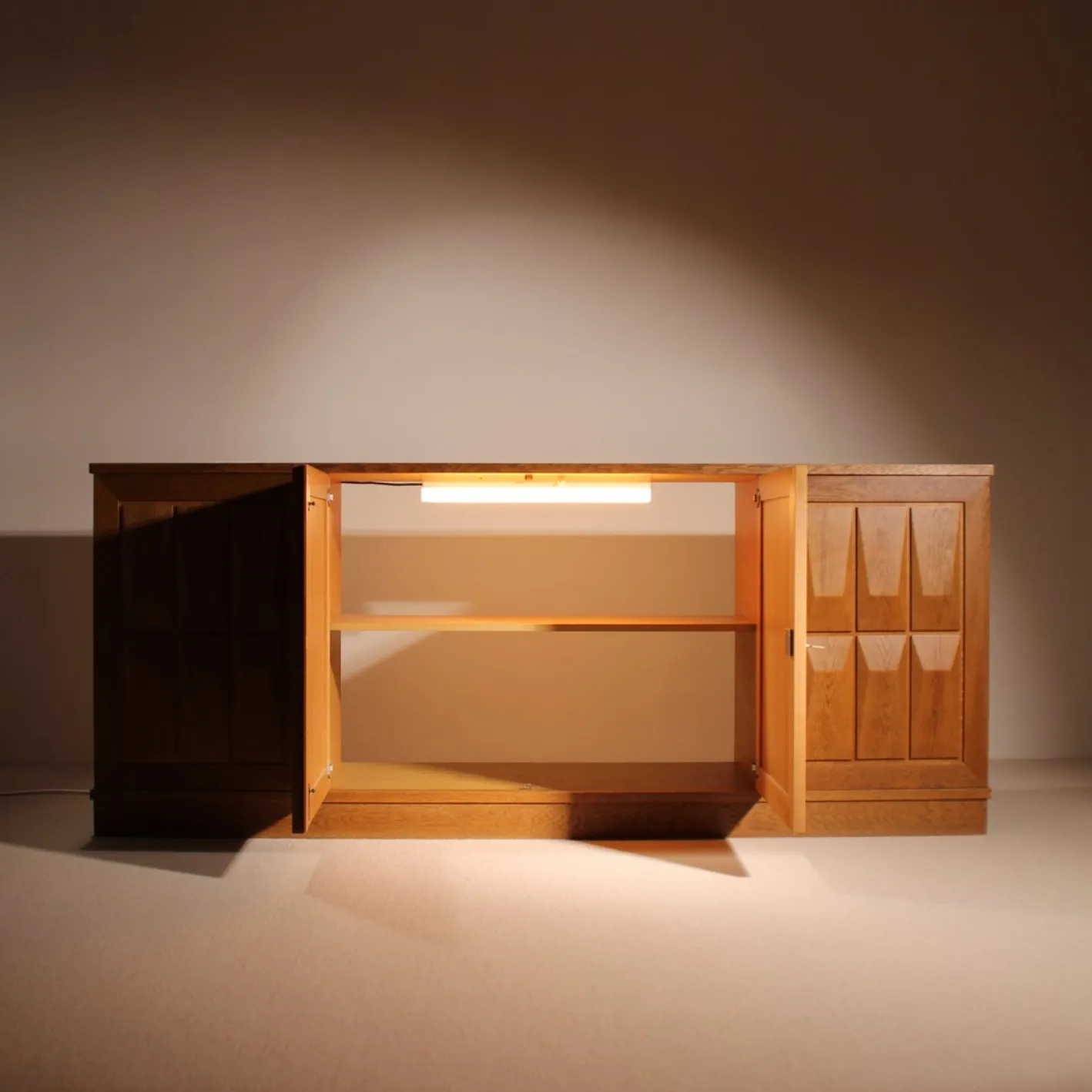 Brutalistisches Sideboard aus Eiche von Gerhard Bartels, 1970er