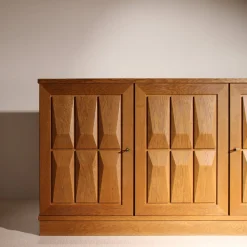 Brutalistisches Sideboard aus Eiche von Gerhard Bartels, 1970er