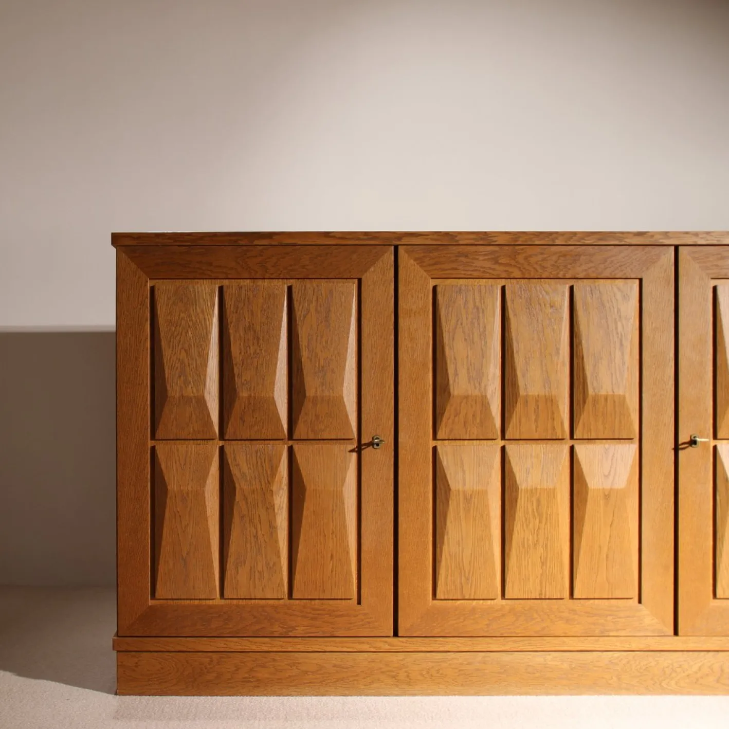 Brutalistisches Sideboard aus Eiche von Gerhard Bartels, 1970er