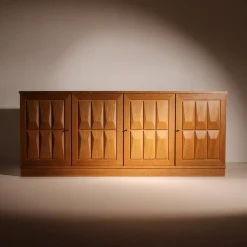 Brutalistisches Sideboard aus Eiche von Gerhard Bartels, 1970er