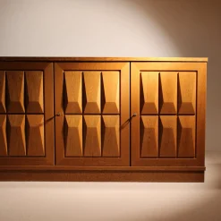 Brutalistisches Sideboard aus Eiche von Gerhard Bartels, 1970er