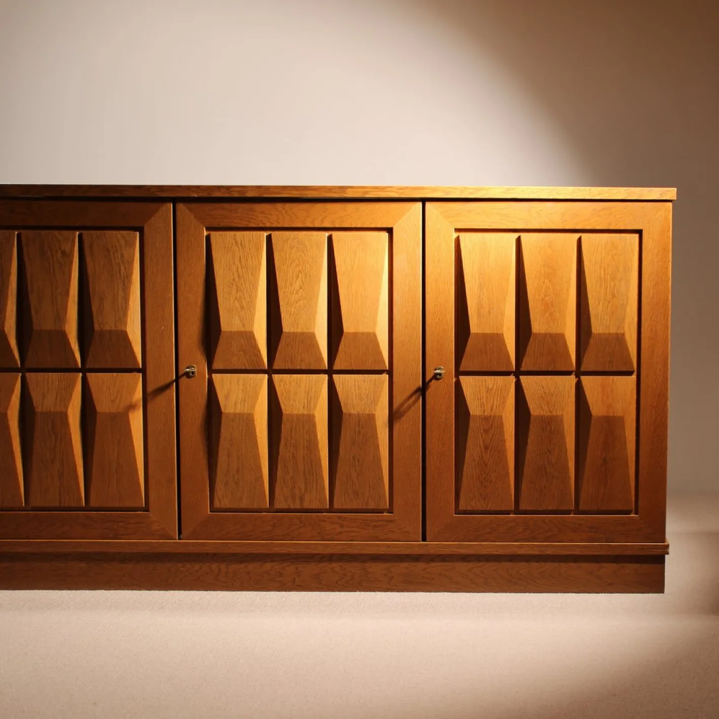 Brutalistisches Sideboard aus Eiche von Gerhard Bartels, 1970er