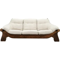Brutalistisches tschechoslowakisches 3-Sitzer Sofa aus Eiche & Bouclé, 1970er