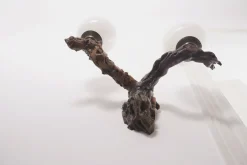 Brutalistische Vintage Opalglas Wandlampe, 1950er