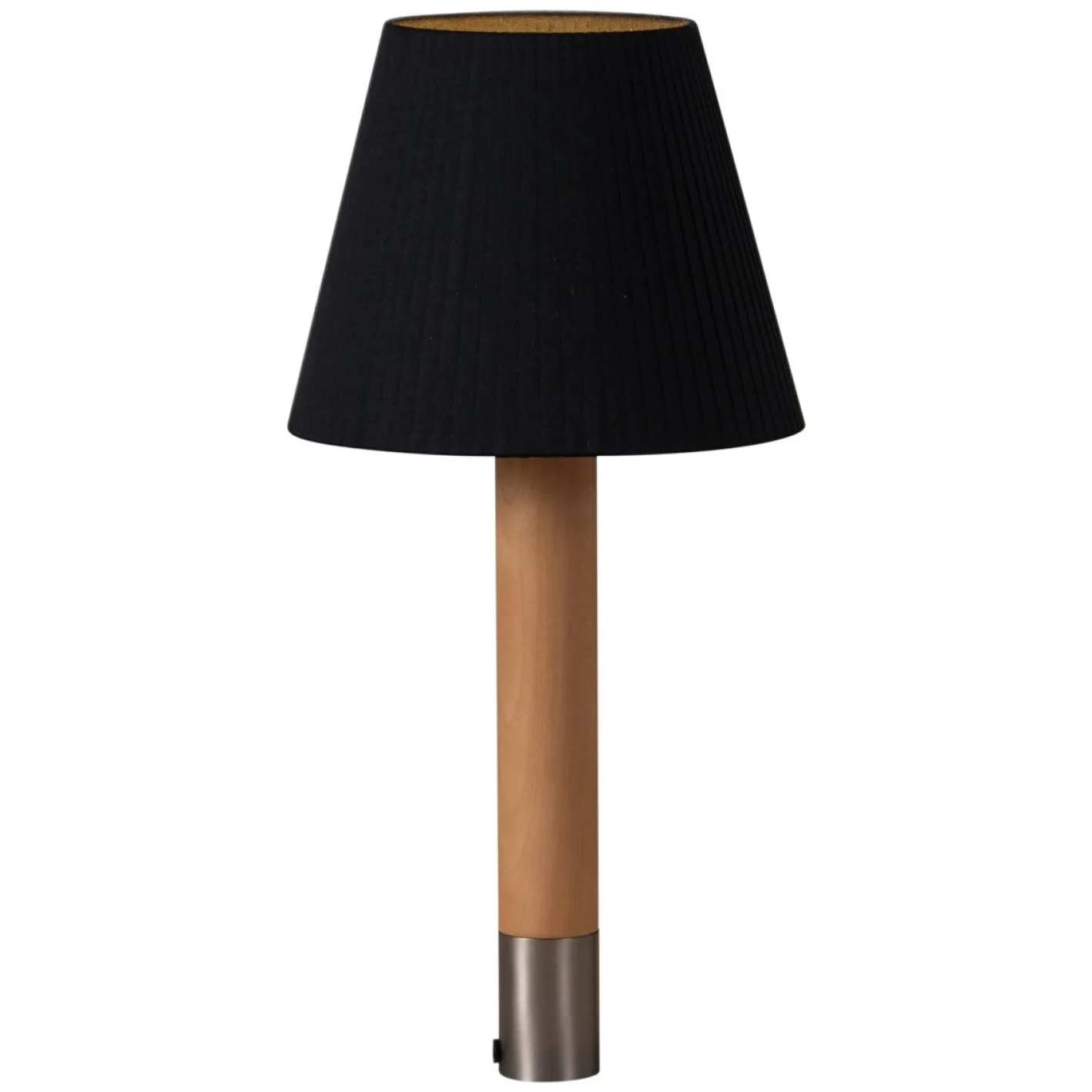 Básica M1 Tischlampe aus Nickel & Schwarz von Santiago Roqueta für Santa & Cole