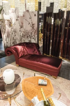 Burgunderroter Versailles Liegesessel von VGnewtrend