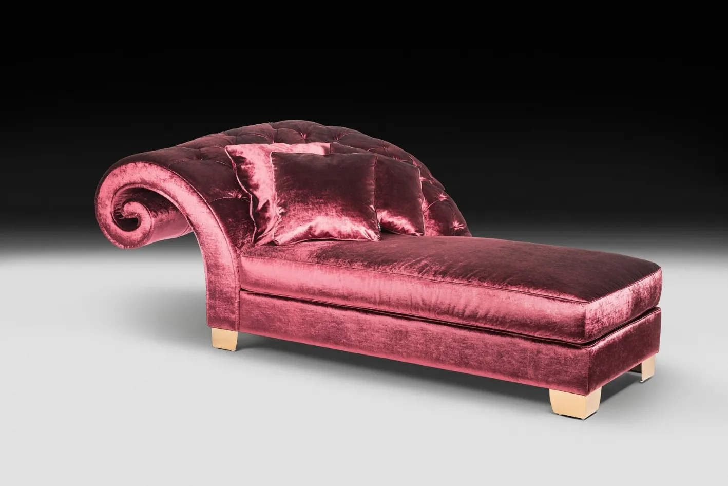 Burgunderroter Versailles Liegesessel von VGnewtrend