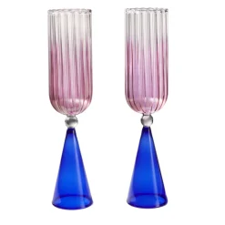 Calypso Flöten Set in Rosa & Blau von Serena Confalonieri, 2er Set