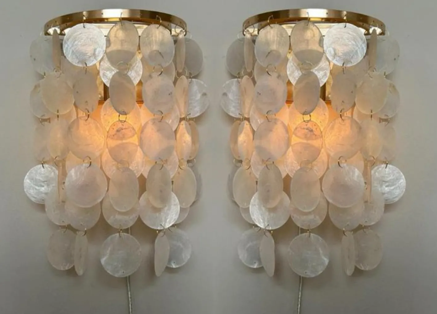 Capiz Shell Wandlampe, 2019