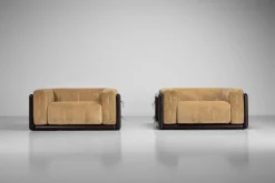 Carlo Scarpa zugeschriebenes Cornaro Sofa Set für Gavina, Italien, 1973, 3er Set