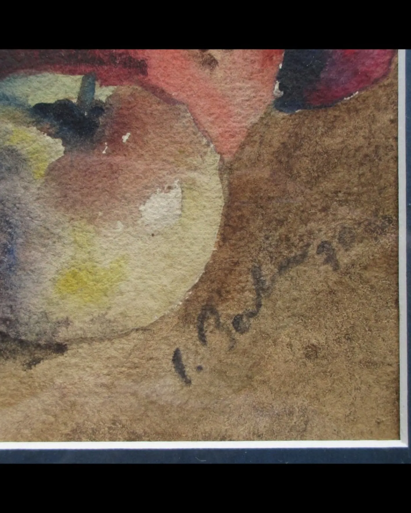 C. Baba, Stillleben, Aquarell auf Karton, 1970, gerahmt