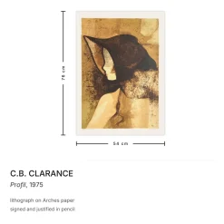 CB Clarance, Profil, 1975, Lithographie