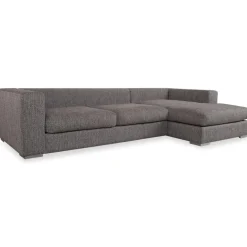 Cenova Ecksofa & Fußhocker mit Stoffbezug in Grau von BoConcept, 2er Set