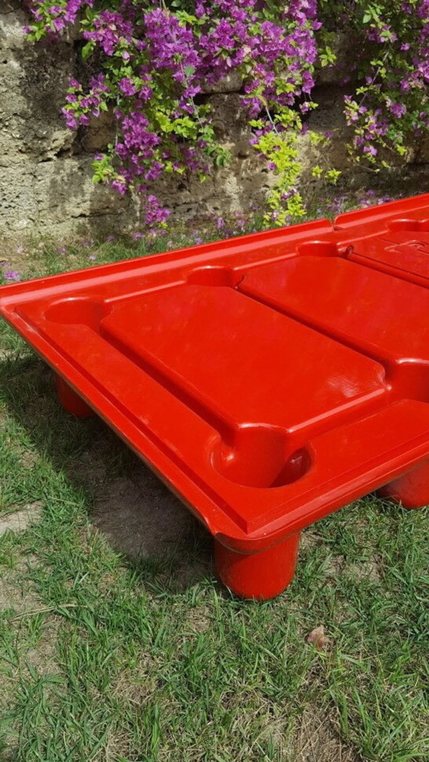 Centopiedi 4545-6 Bett von A. Locatelli P. Salmoiraghi für Kartell, 1972
