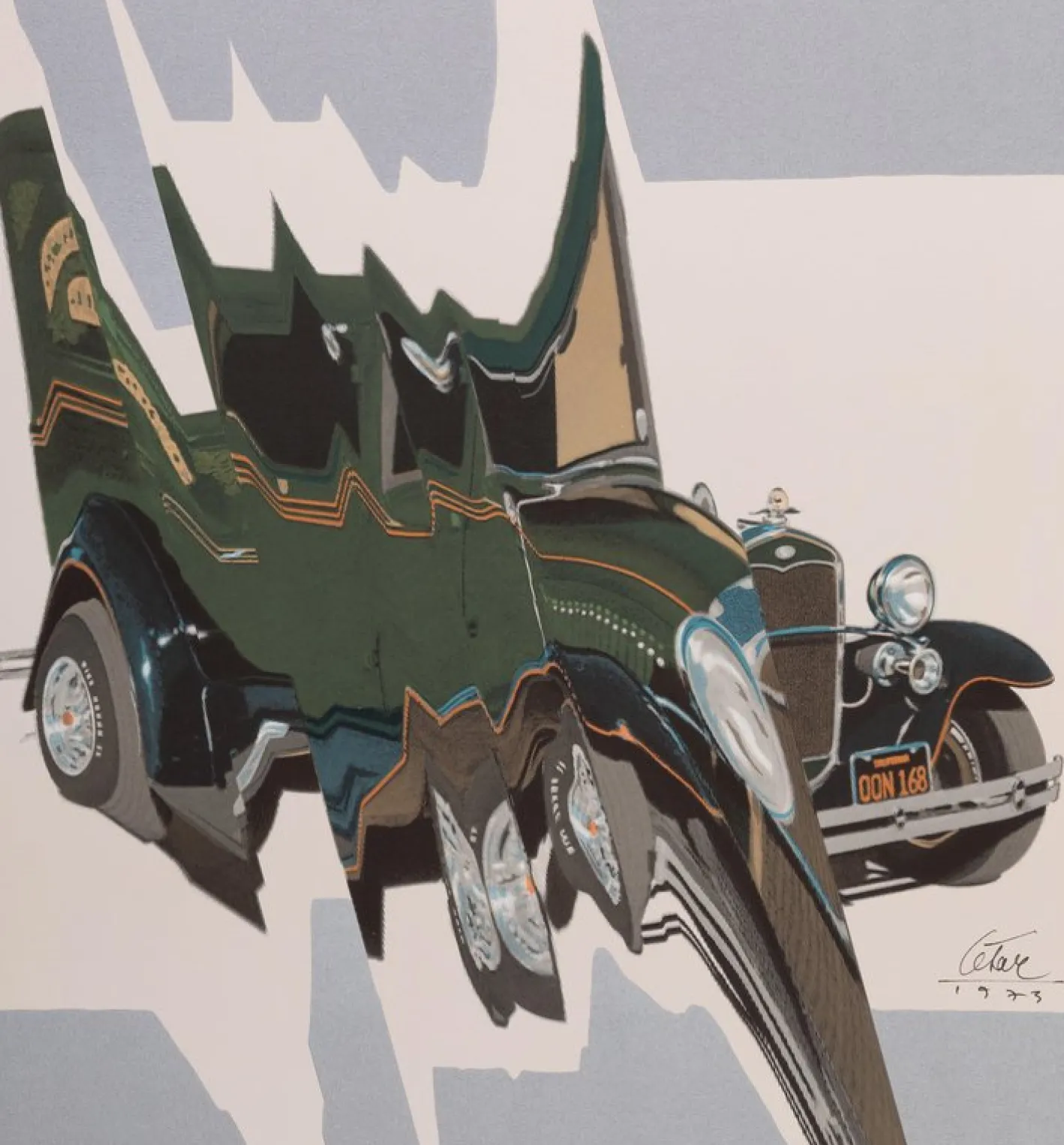 Cesar, Compression de Bugatti, Lithographie