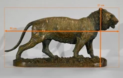 C. Fratin, Tigre marchant Skulptur, 19. Jh., Bronze