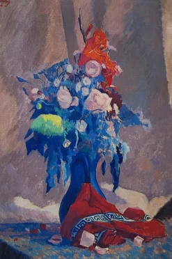 Charlotte Marie Weiss, Bouquet de fleurs, 1916, Öl auf Leinwand, Gerahmt
