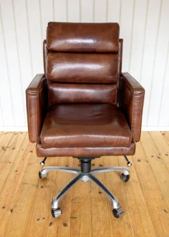Chefsessel aus Leder in Zigarrenleder von Timothy Oulton für Halo, 2010er Jahre